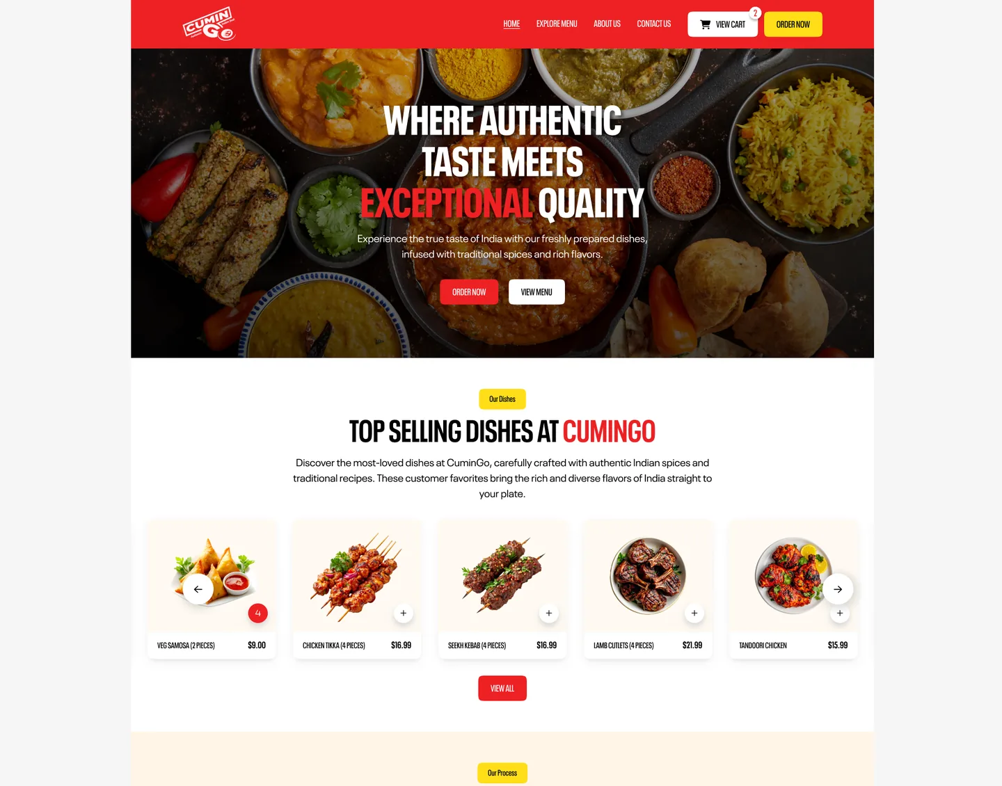 CuminGo website design