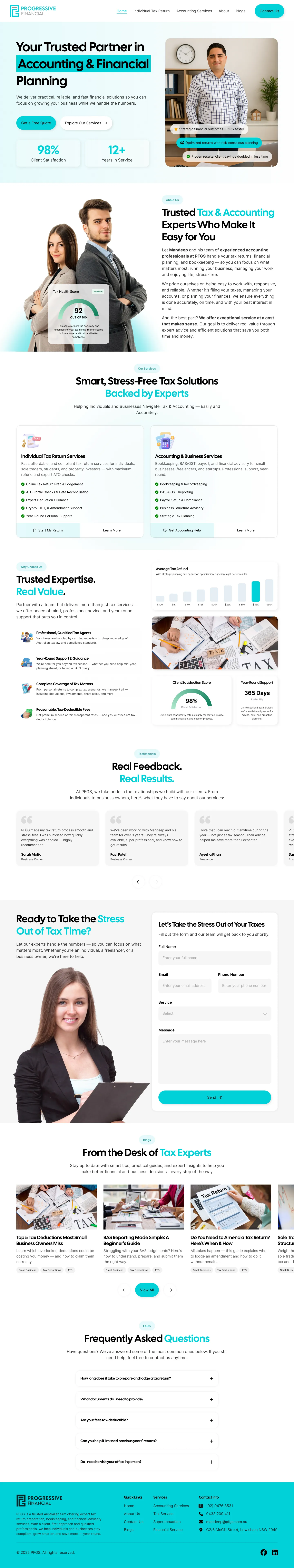Progressive Financial home page